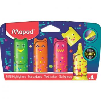 MARCADOR FLUO PIXEL PARTY POCKET 4 COLORES SURTIDOS
