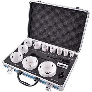 Makita Estuche metálico de brocas de corona especial fontanería 14 pcs D-47298