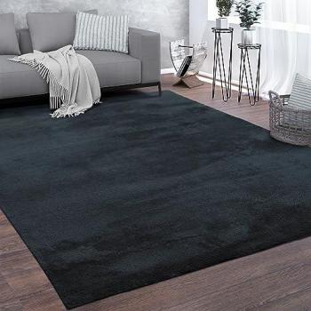 Alfombra Salón Pelo Corto Lavable Monocolor Suave Diseño Marino Azul 80x150 cm