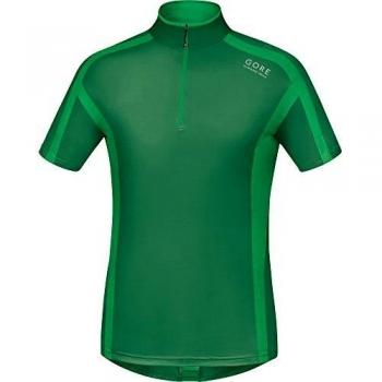 Gore Running Wear Air Zip - Camiseta para hombre, color verde, talla L