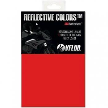 VFLUO 3M Reflective Colors™, Kit de Pegatina Retro Reflectante a Cortar para Casco de Moto/Motocicleta/Bicicleta, 3M Technology™, Hoja de 10 x 15 cm, Rojo