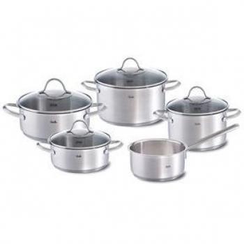 Batería de cocina Fissler San Francisco 5 piezas con tapas