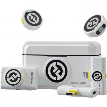 Hollyland LARK M2 2.4GHz Dual-Person Wireless Lavalier Microphone System - Lightweight, 9g, 48kHz/24Bit, USB Charging