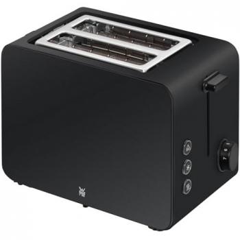 Tostadora WMF Stelio Edición Negra Profunda, 2 Rebanadas, 1050 W, 7 Niveles de Dorado, Con Soporte para Panecillos