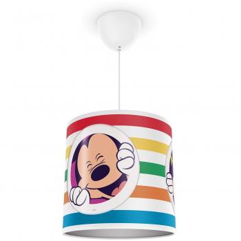 Philips Disney Mickey Mouse - Lámpara colgante, iluminación interior, luz blanca cálida, casquillo E27, multicolor