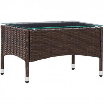 vidaXL Coffee Table Brown 60x40x36 cm Poly Rattan