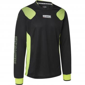 Derbystar Aponi Pro Camiseta de portero, color negro y amarillo neón, color schwarz-neongelb, tamaño large