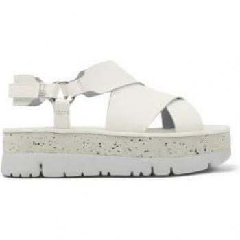 Sandalias de Cuero Blanco para Mujer Camper Oruga Up con Ajuste Personalizado