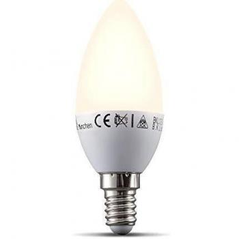 B.K.Licht I LED E14 Wi-Fi Lamp I 5.5 Watt I 470 Lumen I 2.700K Blanco cálido I Dimmable I Aplicación Control de voz I iOS y Android I Bombilla WLAN I Bombilla inteligente