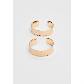 Textured Gold Bangle Set of 2