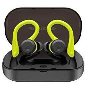 Avenzo AV-TW5003G Auriculares Deportivos TWS con Power Bank, Negro/Verde, Único