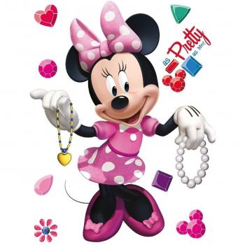 AG Design - Pegatinas para la pared Disney - Autoadhesivo - Disney Minnie Mouse - Vilino decorativo - 42,5 x 65 cm, 1 parte - DK 1754