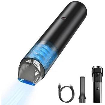 Baseus Aspirador de Mano, Aspirador de Coche sin Cable de 15000Pa con Batería Recargable de 8000mAh, luz LED, 40 Minutos de Trabajo para el Hogar, el Coche y Las Mascotas - A3