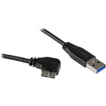 StarTech.com Slim Micro-USB 3.0 Cable - M/M - Right-Angle Micro USB - 2m (6ft)