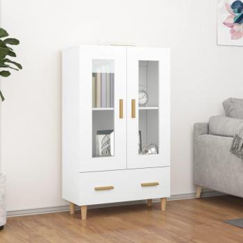 Aparador blanco de madera de ingeniería 70x31x115 cm