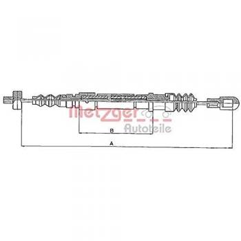 Metzger 10.824 Cable de accionamiento, freno de estacionamiento
