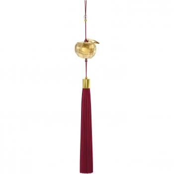 Swarovski Manzana Ornament, Cristal, Oro/Rojo, 32.1 x 2.9 x 2.9 cm