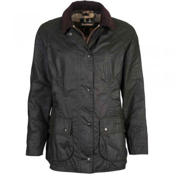 Barbour Women's Green Waxed Beadnell Jacket Size 8
