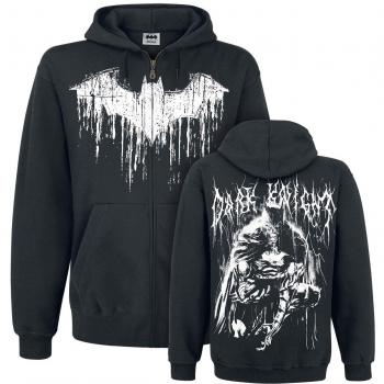 Batman Bat Metal Sudadera Capucha con Cremallera Negro XXL