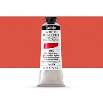 Vallejo : Artist Acrylic : 60ml : Cadmium Red Medium