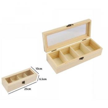 Joyero de Madera con Expositor y 4 Compartimientos 74025a Ly-1517