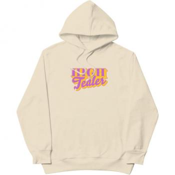 Tealer High Beige Hoodie Sweatshirt for Men, Size L