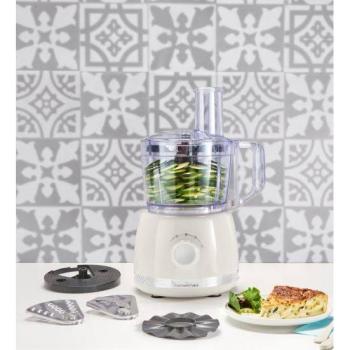 Robot Multifuncional Moulinex Soleil FP345A11 - 600W, 4 Accesorios, Color Marfil