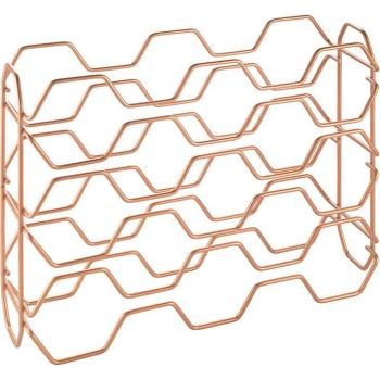 Botellero HEXAGON 15 Huecos Serie COPPER de Metaltex, Acabado Polytherm COPPER®, Color Cobre