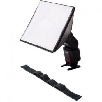 LumiQuest SoftBox III LQ-119S, Flash Diffuser & Light Softener, Universal Classic Design for External Camera Flashes with UltraStrap, Black