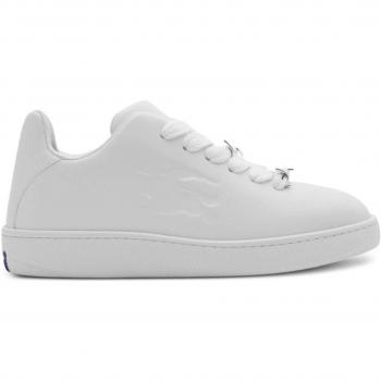 Burberry Men's Box Leather Sneakers in White | Size 42 | 8083326A1464