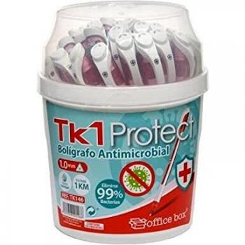 BOLIGRAFO OFFICE BOX ANTIMICROBIAL TK1 PROTECT ROJO