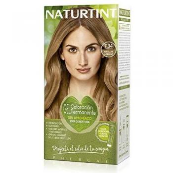 NATURTINT Biobased, Coloración sin amoniaco, 7.34 Avellana Luminoso, 100% cobertura de canas, Ingredientes vegetales, Color natural y duradero, 170 ml
