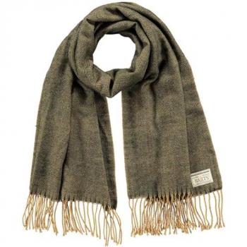 Barts Soho Scarf in Bottle Green, Herringbone Pattern, Men's Accessory, One Size