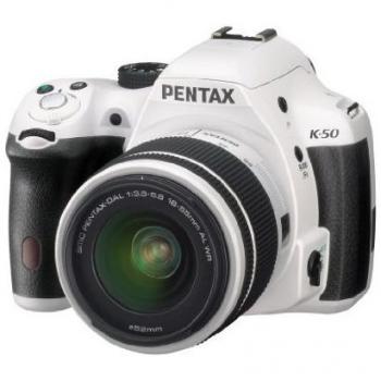 Pentax K50 + 18-55 WR - Kit de cámara réflex Digital con Objetivo DAL 18-55 mm WR, Blanco