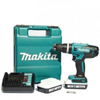 Taladro Atornillador Inalámbrico MAKITA DF488DWE 18V (2x1,5 Ah) con Cargador y Maletín de Transporte