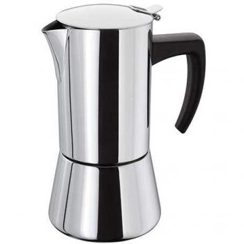 Stellar 6 Cup Espresso Maker (400ml) - Stainless Steel, Induction Ready, Dishwasher Safe