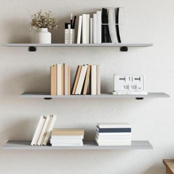 Regla de pared 4 piezas Sonoma gris 100x30x1,5 cm madera multicapa
