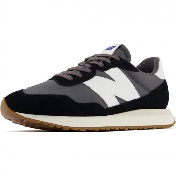 New Balance 237 Men's Casual Running Sneakers - Black/Magnet, Suede Leather/Rubber/Nylon