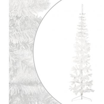vidaXL Slim Artificial Half Christmas Tree with Stand White 240 cm