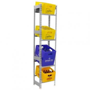 Botellero SIMONBOTTLE 4 - Estante para botellas de 40x30x200 cm en color plata