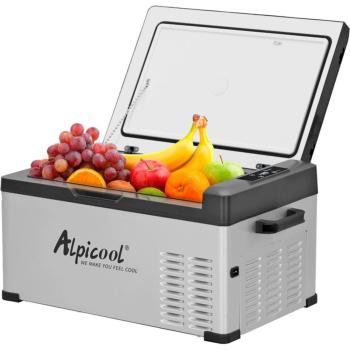Nevera portátil Alpicool C25 con compresor 12V/230V - Congelación hasta -20ºC para coche y camping