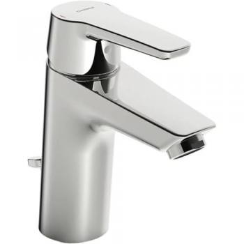 Mezclador Monomando de Lavabo Hansa Hansapolo, Baja Presión, con Juego de Desagüe, Proyección 102 mm, Acabado Cromado