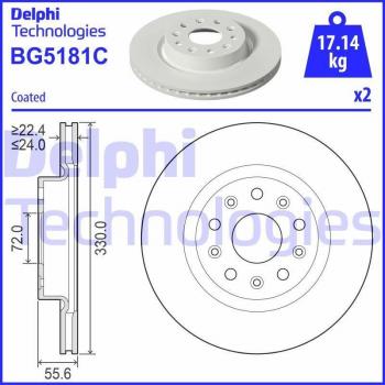 Disco de freno DELPHI BG5181C