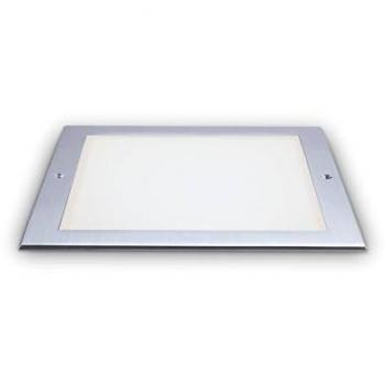 Luz LED Empotrada para Exterior Ideal Lux Taurus Cuadrada Ancha Acero 620Lm 3000K IP67