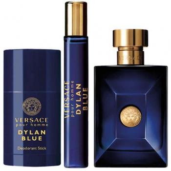 Versace Dylan Blue Men's Fragrance Set: EDT 100ml, Mini EDT 10ml & Deodorant Stick 75ml