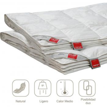 Pikolin Home - Relleno nórdico, 92% duvet de oca, 8% pequeñas plumas de oca, 120 g/m², 180 x 220 cm