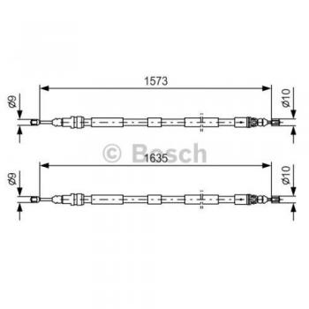 Cable de freno de mano BOSCH 1 987 477 615