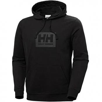 Sudadera con capucha Helly Hansen HH Box para hombre, color negro, tamaño XS