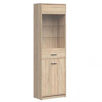 Vitrina 2 puertas estratificada beige Ewen madera