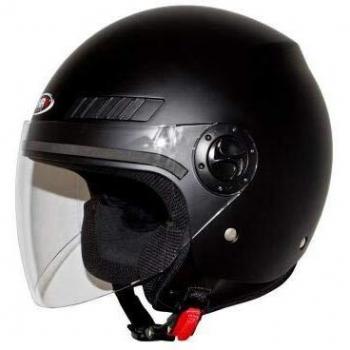 Shiro 128.0062020M Casco Jet, SH62, GS, Hombre, Negro Mate, Medium